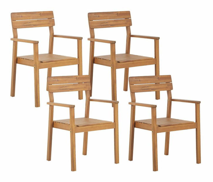 Set vrtnih stolica (2 kom.) Fernanda (svijetlo drvo akacije)