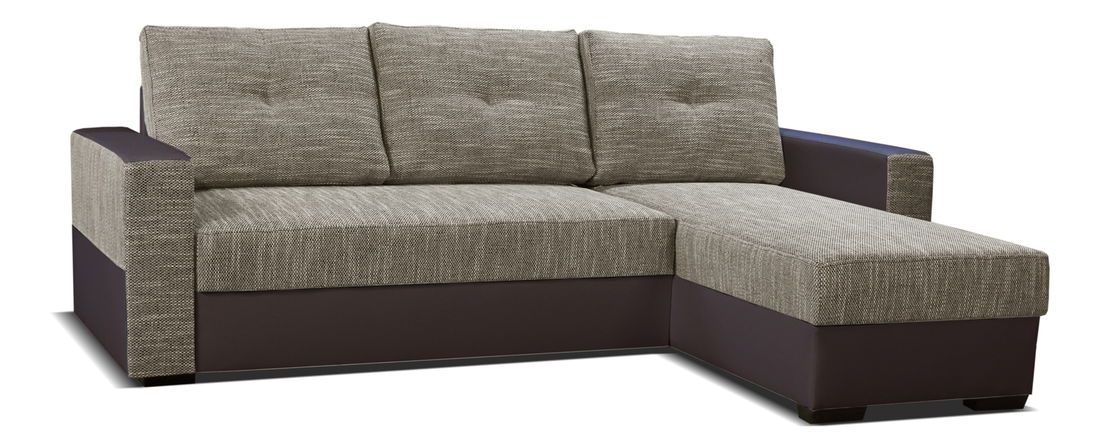 Rohová sedačka Arenna 2+L+TAB (hnedá + hnedá) (P)