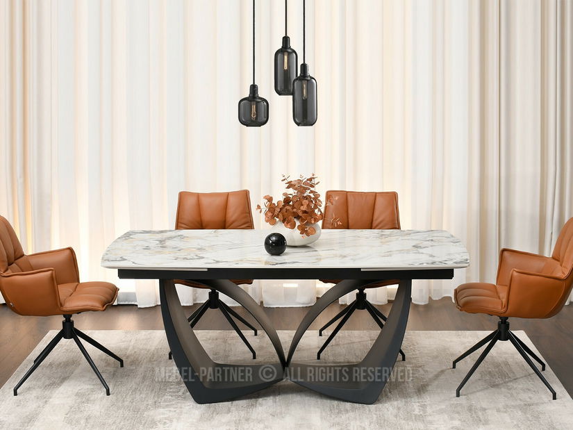 Blagovaonski stol Carteles (mramor + crna)