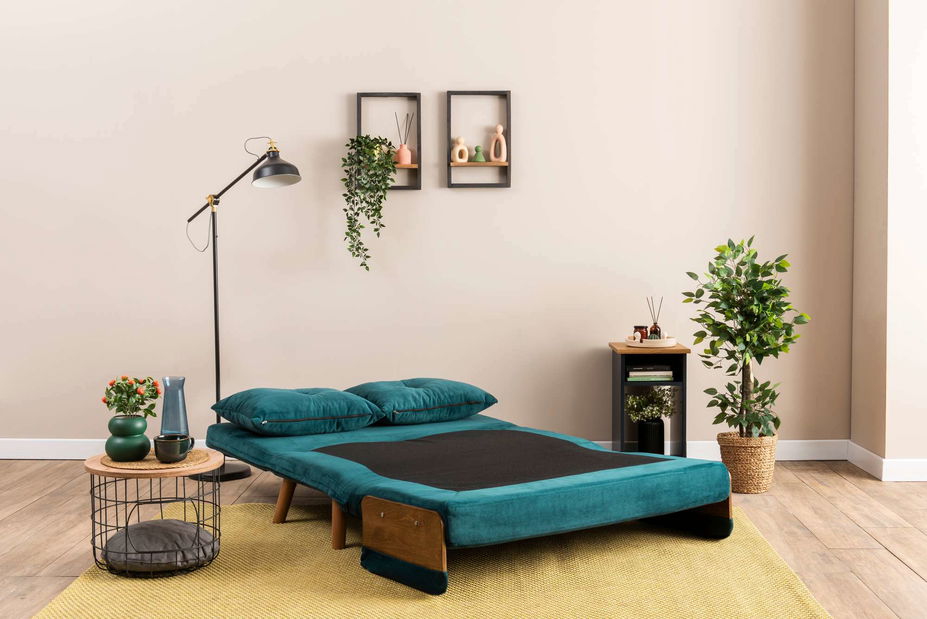 Pohovka dvojsedačka Como P (petrolejová)