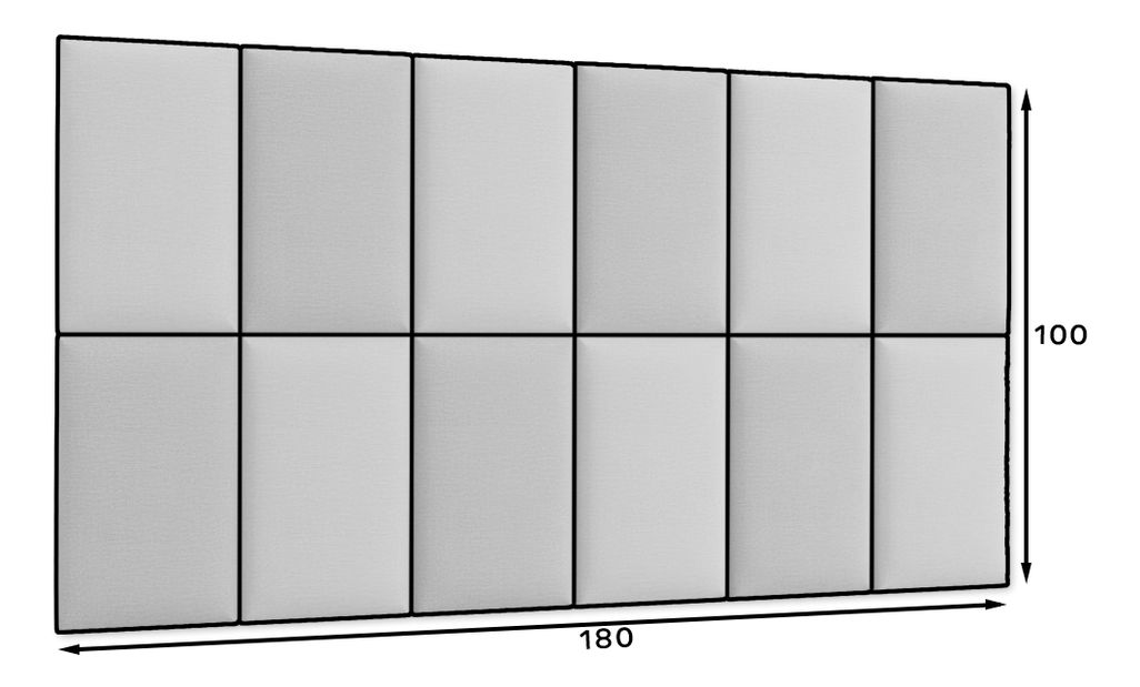 Set 12 tapeciranih panela Quadra 180x100 cm (ružičasta + svijetlosiva)