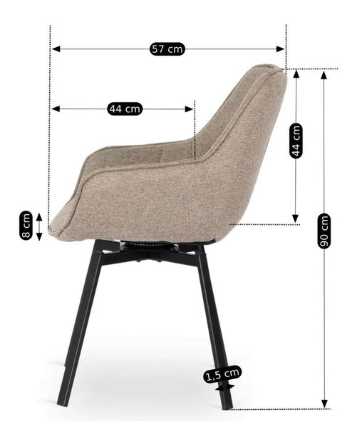 Scaun sufragerie Lamento 2 (bej) 