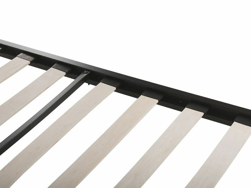 Manželská posteľ 140 cm Aicha (čierna) (s roštom)