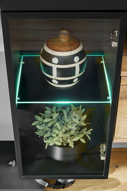 Nappali fal Cresto (coast evoke tölgy + fekete) (világítással)