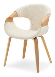 Scaun Kurt (stejar + crem)