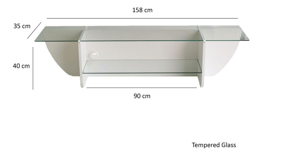 Masă TV Dukoki (alb) 
