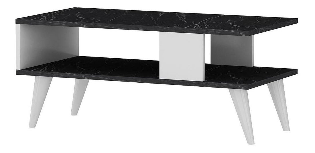 Măsuță de cafea Debede (negru + alb) 