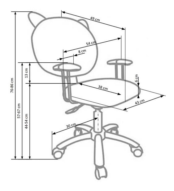 Gyerekszék Luoda (rózsaszín)