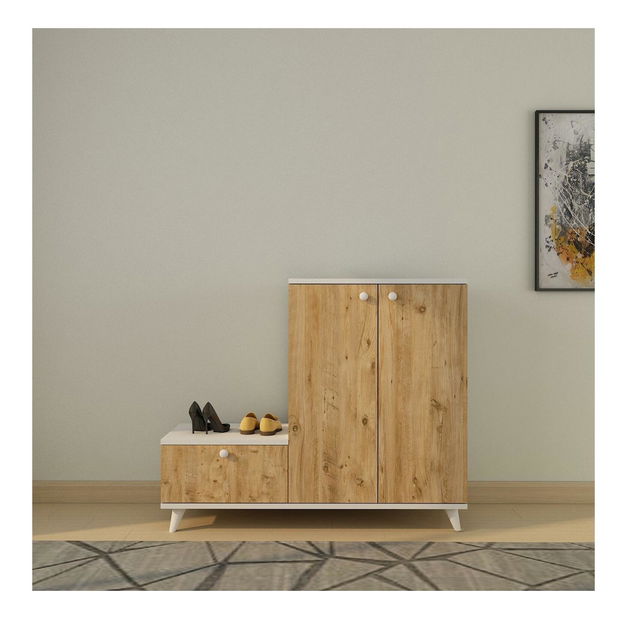 Mobilier Hol Tenuve (stejar + alb) 