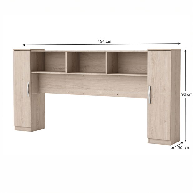 Tăblia patului Bihop (stejar arizona + gri)