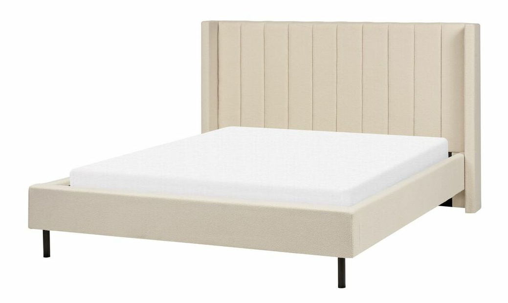 Manželská posteľ 160 cm Vue (béžové buklé) (s roštom)