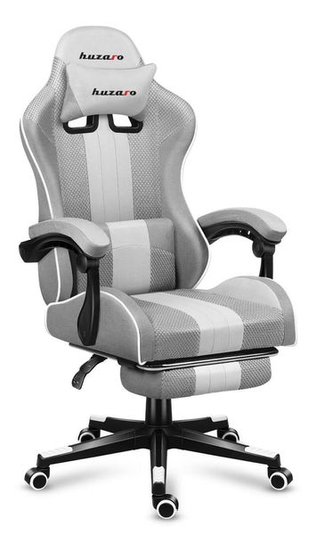Fotoliu gaming Fusion 4.7 (alb + gri)