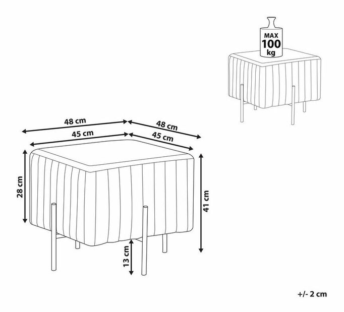 Taburetka Darlene (biela)