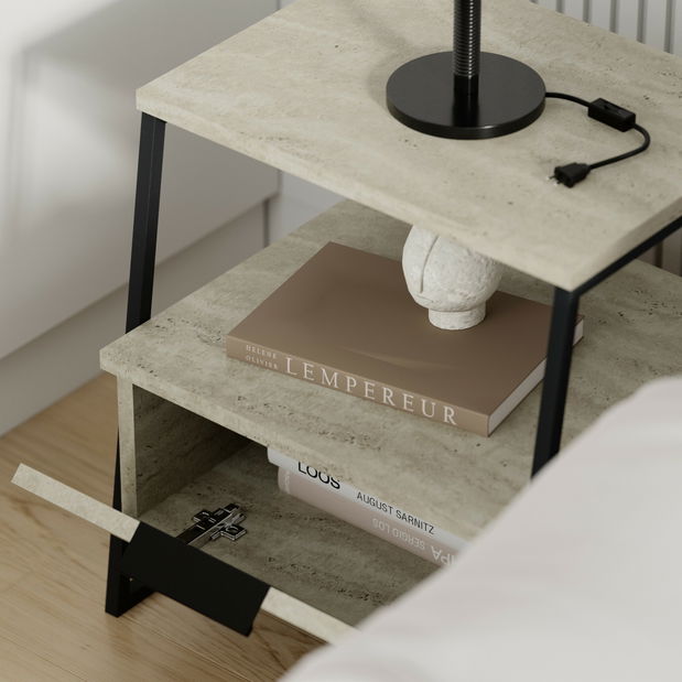 Nočný stolík Pali (travertín)