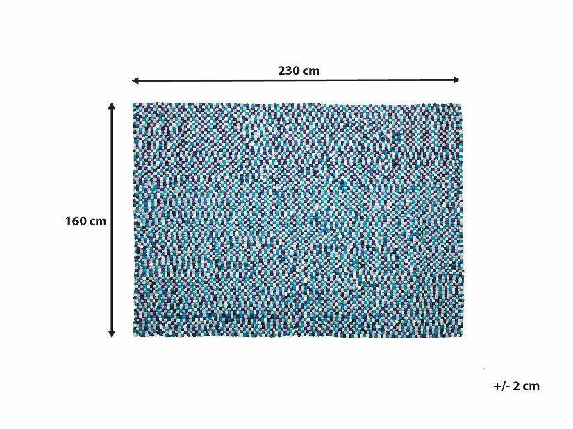 Covor 160 cm Alde (albastru marin)