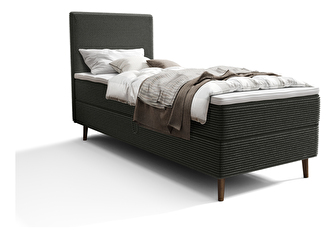 Egyszemélyes ágy 80 cm Napoli Bonell (sötétzöld)  (ágyráccsal és tárolóhely nélkül)