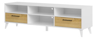 Masă TV/comodă Barilus 25 (nuc american byant + alb)