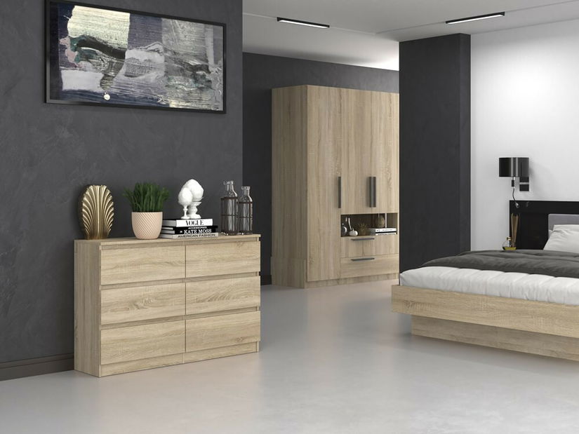 Komód Musecalo 6 120 (szonoma tölgy)