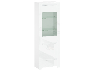 Vitrina Leona 1D1W1S (bijela sjajna)