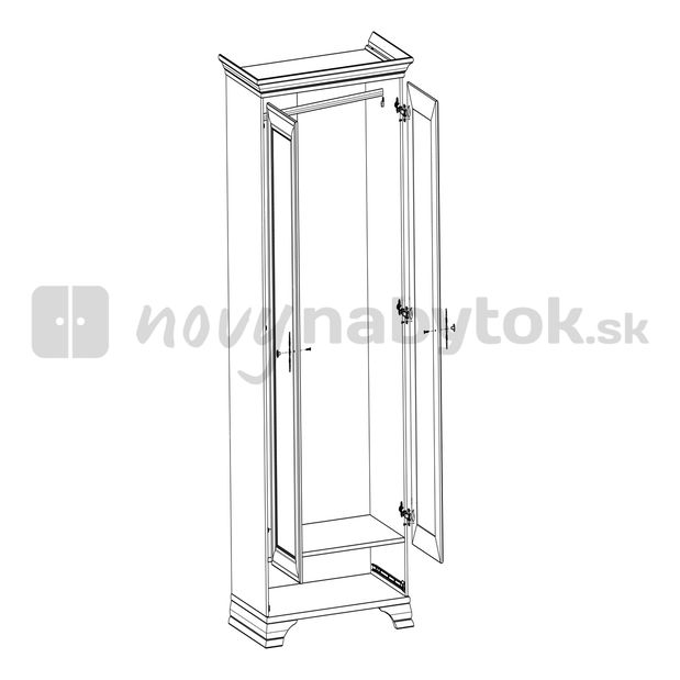 Šatníková skriňa BRW Kentaki SZF2D1S