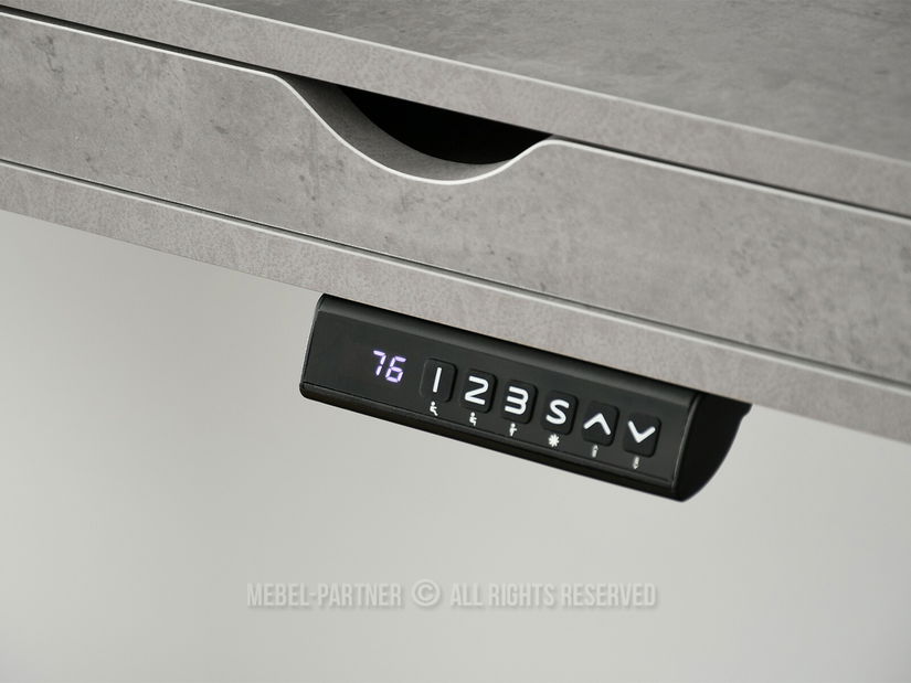 PC asztal Osto 140 (beton + fekete)