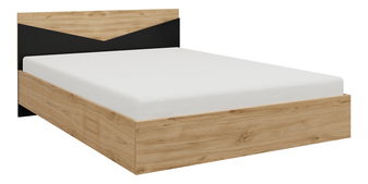 Manželská posteľ 145 cm Avain (dub + čierna)
