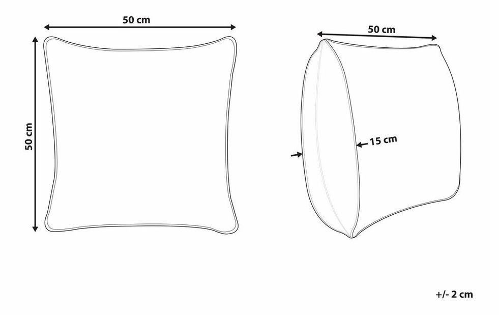 Dekoratív párna 50 x 50 cm Saft (kék)
