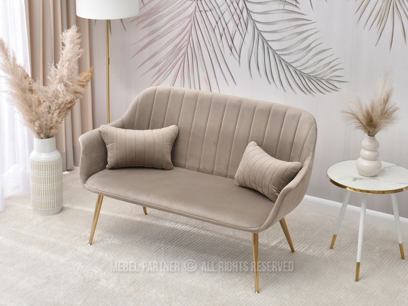 Pohovka Osmol S (béžová + zlatá)