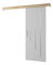 Tolóajtó 90 cm Sharlene Y (matt fehér + szonoma tölgy + ezüst)