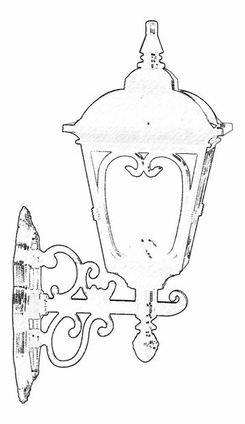 Kültéri fali lámpa Dawn (fekete)