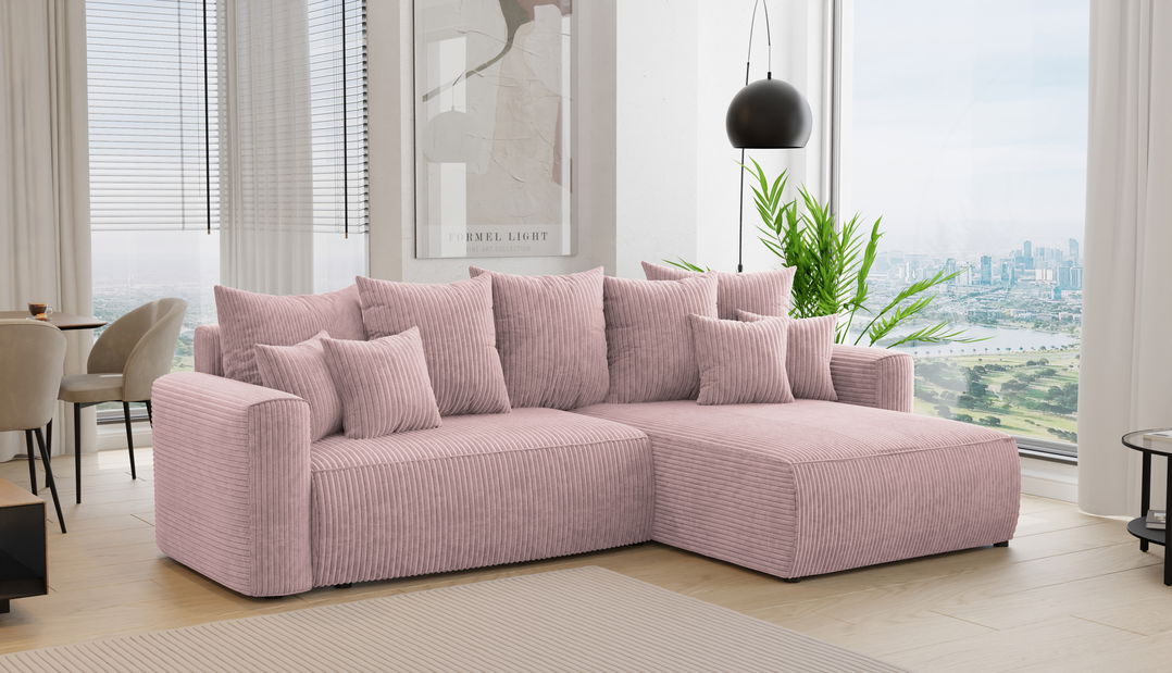 Colțar Baria (D) (roz pudră)