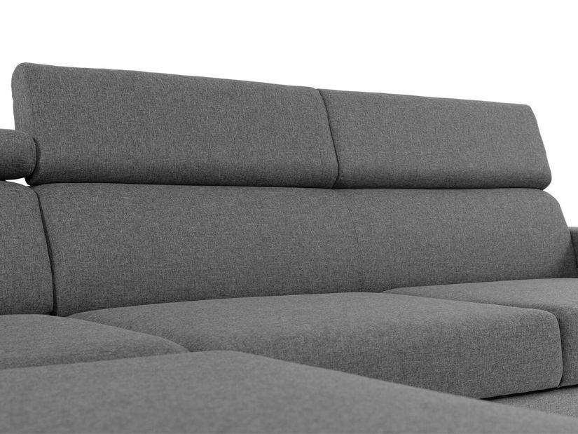 Rohová sedacia súprava s nastaviteľnými opierkami hlavy Antrodem (sivá) (L) *výpredaj