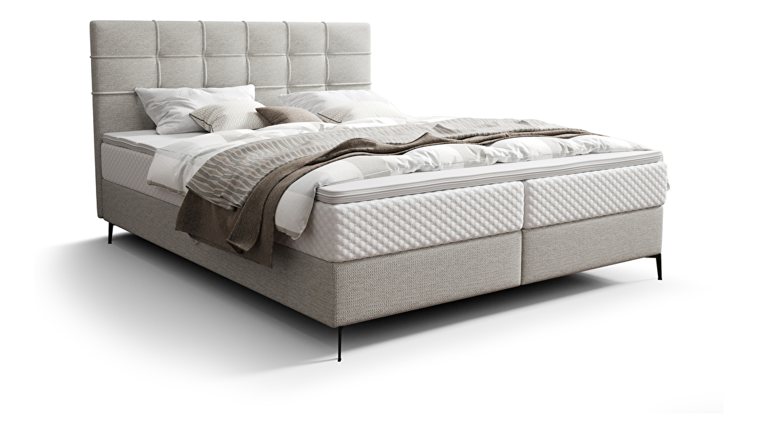 Egyszemélyes ágy 120 cm Infernus Bonell (világosszürke) (ágyráccsal, tárolóhellyel)
