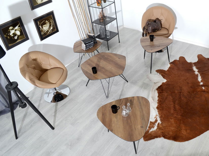 Stolić za kavu Rossi Xl (orah + crna)