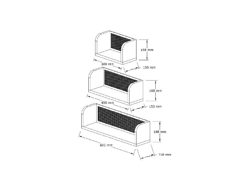 Raft Bumoku (Nuc + negru) 