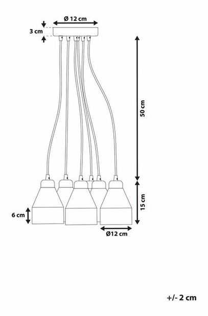 Závesná lampa Colim (biela)
