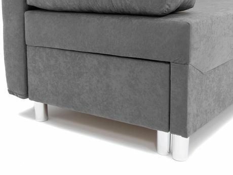 Rohová sedacia súprava U Agata (sivá + čierne vankúše) *výpredaj