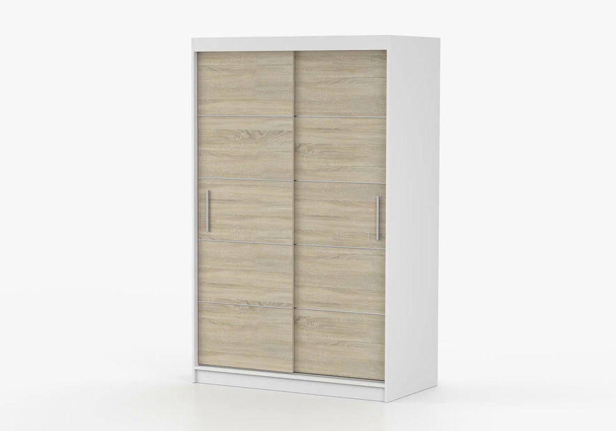 Dulap de haine Nestor 06 (alb + stejar sonoma)