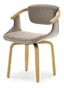 Jedálenská stolička Madres (béžová + dub)