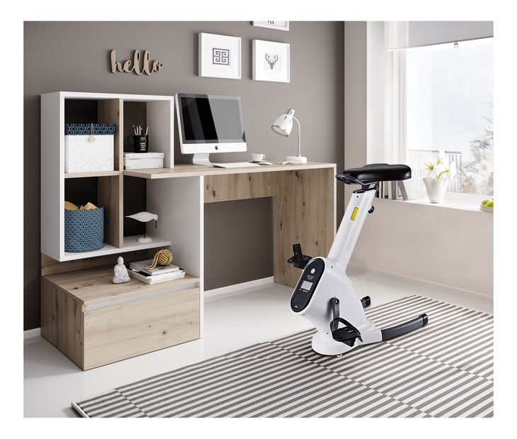 PC stolík Nurvo (dub artisan + biela)