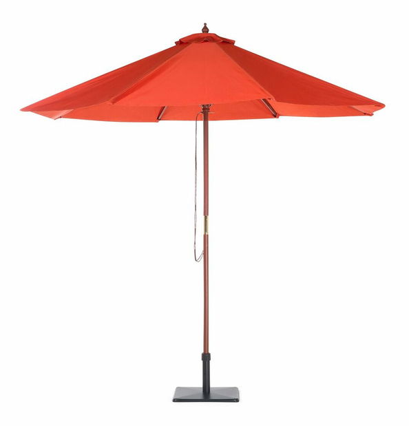 Záhradný slnečník 270 cm TRATORIA II (drevo) (svetločervená)