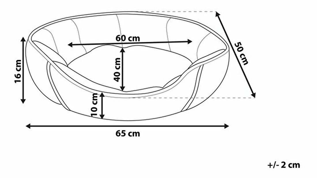 Kutyafekhely 65 cm Colby (szürke)