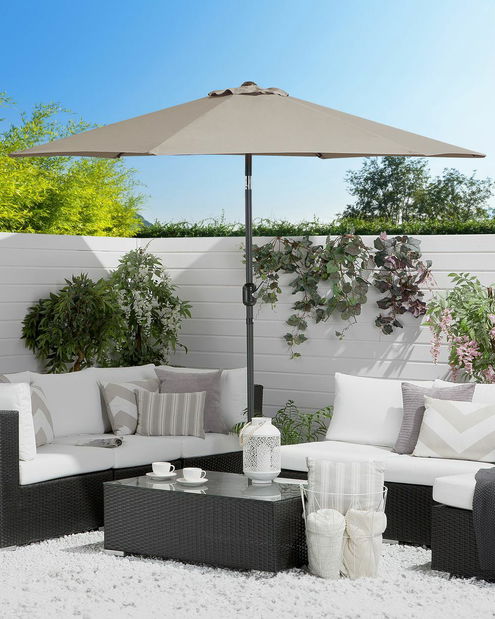 Záhradný slnečník 270 cm VARENA (kov) (béžová)