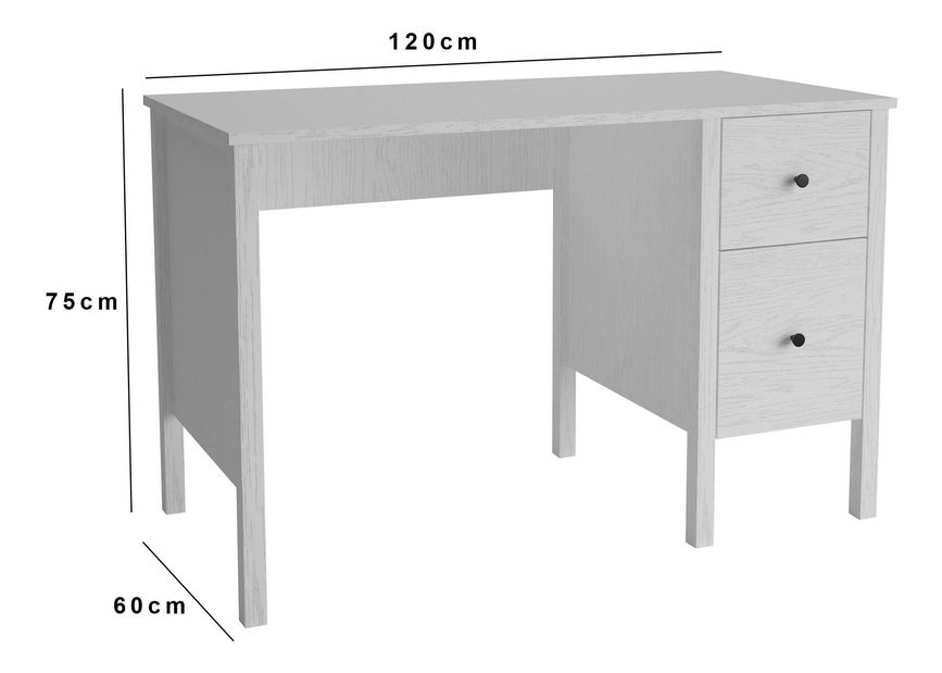 Radni stol Franc 27 (bijelo drvo)