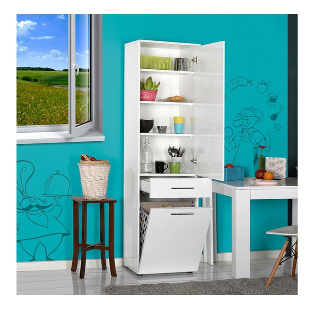 Policová skriňa Adralona (biela)