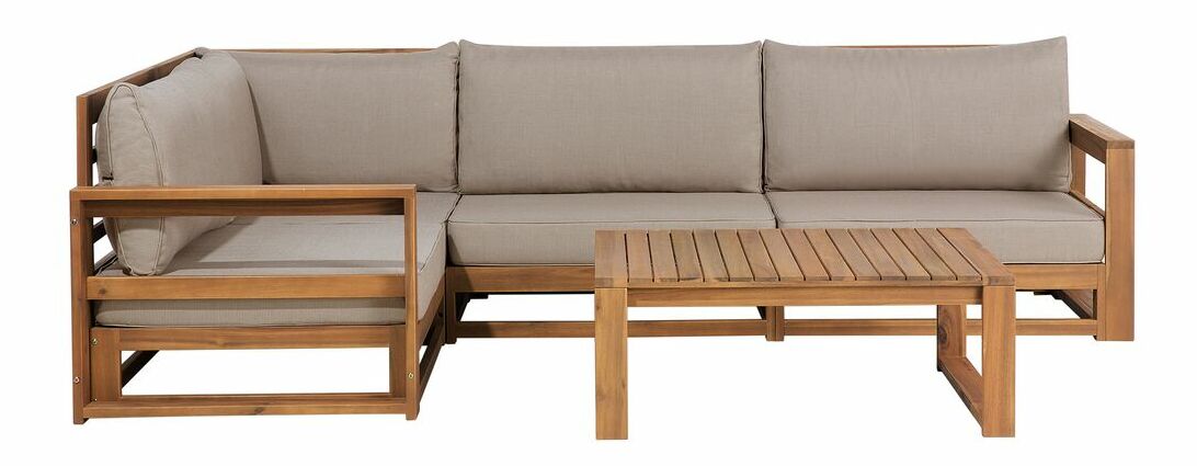 Záhradná sedacia súprava Tamar (svetlé drevo) (akácia)