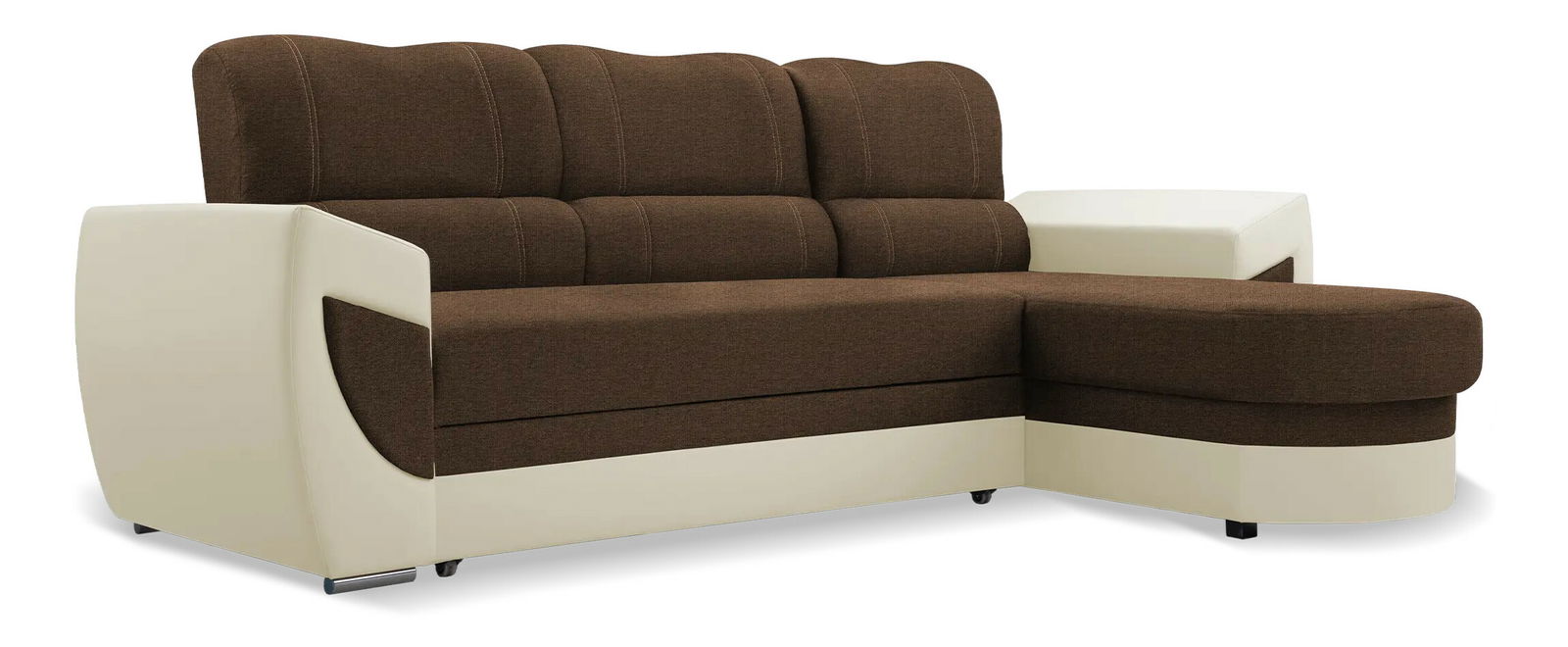 Sarokkanapé Trento (sötétbarna + bézs) (J)