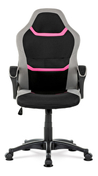 Fotoliu de birou/gaming Leira-L611-PINK (Negru + Gri + roz)