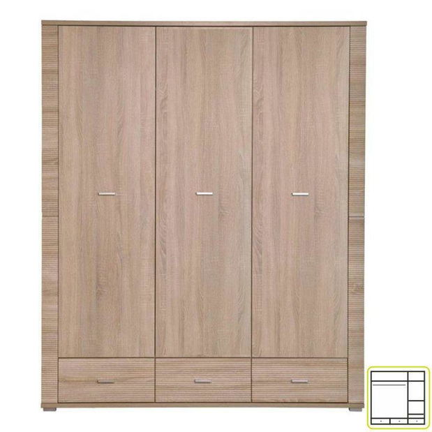 Šatníková skriňa Gress 3D3S
