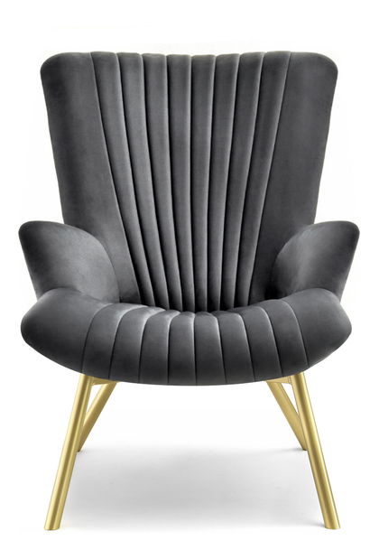 Relaxačné kreslo Lanzaris (grafitová + zlatá)